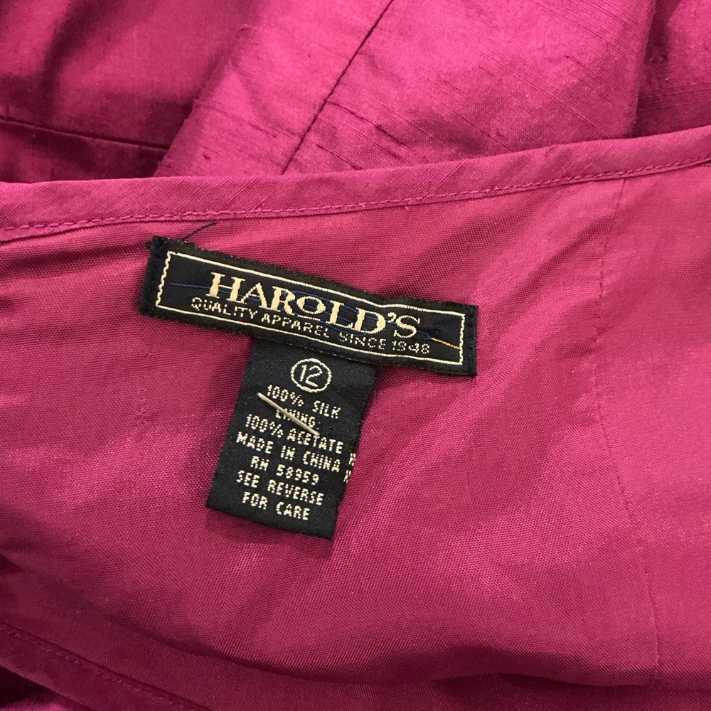 Vintage 90s Harold’s Purple Silk Slip Dress – Y2K Spaghetti Strap – Size 12 - Picture 5 of 5